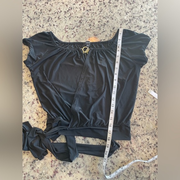 Women’s express Y2K cropped off shoulder wrap top size extra small - Picture 6 of 6